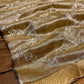 GOLDEN COLOUR MACLINO HAND EMBROIDERED SAREE EMBELLISHED WITH ZARDOZI & SEQUINS WORK ( DELIVERY IN 25-30 DAYS ) - Kothari Sons