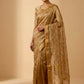 GOLDEN COLOUR MACLINO HAND EMBROIDERED SAREE EMBELLISHED WITH ZARDOZI & SEQUINS WORK ( DELIVERY IN 25-30 DAYS ) - Kothari Sons
