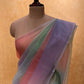 SHADED ORGANZA SAREE WITHOUT BLOUSE