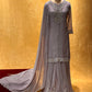 MAUVE COLOUR ORGANZA PALAZZO SUIT EMBELLISHED WITH CUTDANA & SEQUINS WORK