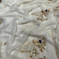 WHITE COLOUR EMBROIDERED CHIFFON SAREE WITH CHINON BLOUSE EMBELLISHED WITH AARI & SEQUINS WORK