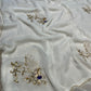 WHITE COLOUR EMBROIDERED CHIFFON SAREE WITH CHINON BLOUSE EMBELLISHED WITH AARI & SEQUINS WORK