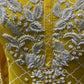 ( DELIVERY IN 30 DAYS ) YELLOW CHINON SHARARA SUIT WITH TRADITIONAL ZARDOZI WORK