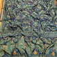 NAVY BLUE ART CREPE SILK PRINTED SAREE WITH ZARI BORDER (DELIVERY TIME 15 DAYS)