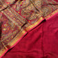 RED ART CREPE SILK PRINTED SAREE WITH ZARI BORDER (DELIVERY TIME 15 DAYS)