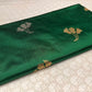 BOTTLE GREEN COLOUR PURE BANARASI KATAN SILK SAREE Embellished WITH GOLDEN & SILVER ZARI WEAVES