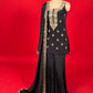 BLACK COLOUR CREPE SILK KURTA WITH CHINON PALAZZO & DUPATTA EMBELLISHED WITH CUTDANA & SEQUINS WORK