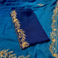BLUE COLOUR  SHADED CHIFFON HAND EMBROIDERED SAREE EMBELLISHED WITH AARI & SEQUINS WORK ( DELIVERY IN 25 DAYS ) - Kothari Sons