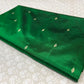 GREEN COLOUR PURE BANARASI TANCHOI SILK SAREE