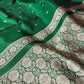 GREEN COLOUR PURE BANARASI TANCHOI SILK SAREE