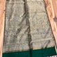 BOTTLE GREEN COLOUR COTTON SILK MAHESHWARI SAREE