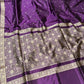 VIOLET COLOUR PURE BANARASI TANCHOI SILK SAREE