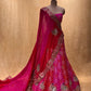 SHADED PURE OJARIYA BANDHANI LEHENGA EMBELLISHED WITH GOTA PATTI & CUTDANA WORK