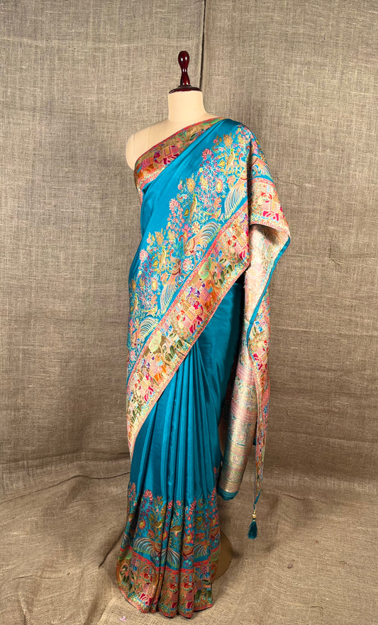 FIROZI COLOUR DOLA SILK PICHWAI SAREE