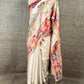 OFF WHITE COLOUR DOLA SILK PICHWAI SAREE