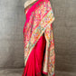 HOT PINK COLOUR DOLA SILK PICHWAI SAREE