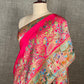 HOT PINK COLOUR DOLA SILK PICHWAI SAREE