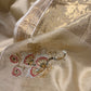 IVORY COLOUR CHANDERI HAND EMBROIDERED SAREE EMBELLISHED WITH CUTDANA & SEQUINS WORK