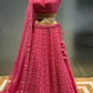 PINK COLOUR NET SEQUINS NET EMBROIDERED LEHENGA