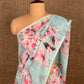 LAVENDER COLOUR CHINON FLORAL PRINTED SAREE