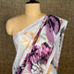 LAVENDER COLOUR CHINON FLORAL PRINTED SAREE