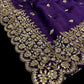 GOTA PATTI SAREE IN PURPLE COLOUR SATIN FABRIC