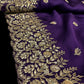 GOTA PATTI SAREE IN PURPLE COLOUR SATIN FABRIC