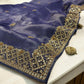 GOTA PATTI WORK, GEORGETTE TISSUE SAREE IN DENIM BLUE COLOUR