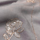 GREY COLOUR CHIFFON EMBROIDERED SAREE EMBELLISHED WITH CUTDANA & SEQUINS WORK