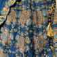 BLUE MUSLIN SILK LEHENGA UNSTITCHED CROPPED WITH SEQUINS EMBROIDERY