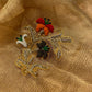 GOLDEN MACLINO HAND EMBROIDERED SAREE EMBELLISHED WITH ZARDOZI & BEADS WORK - Kothari Sons