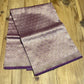 LAVENDER COLOUR CHANDERI SILK BROCADE SAREE