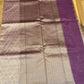 LAVENDER COLOUR CHANDERI SILK BROCADE SAREE