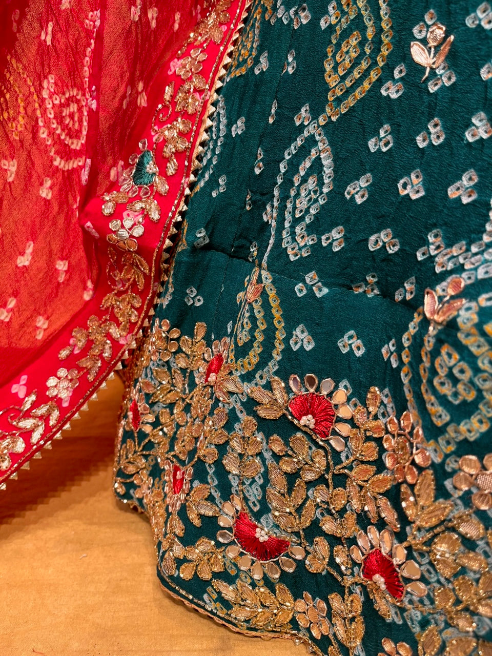 Buy Pretty Rama Green Thread Embroidered Silk Wedding Wear Lehenga Choli  From Ethnic PLus