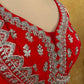 RED COLOUR CHINON EMBROIDERED LEHENGA WITH READYMADE EMBROIDERED BLOUSE EMBROIDERED WITH ZARI & CUTDANA WORK