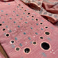 PINK LINEN COTTON EMBROIDERED UNSTITCHED SUIT EMBELLISHED WITH MIRROR WORK