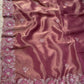 PEACH TISSUE SAREE WITH CUTDANA & SEQUINS EMBROIDERY