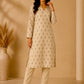 PASTEL YELLOW COLOUR BANARASI ART SILK UNSTITCHED CO-ORD SET EMBELLISHED WITH ZARI WOVEN BUTTI