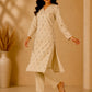 PASTEL YELLOW COLOUR BANARASI ART SILK UNSTITCHED CO-ORD SET EMBELLISHED WITH ZARI WOVEN BUTTI