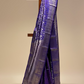 RUSSIAN VIOLET COLOUR PURE KANJIVARAM SILK SAREE