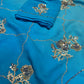 FIROZI COLOUR PURE CHIFFON HAND EMBROIDERED SAREE EMBELLISHED WITH AARI & SEQUINS WORK