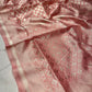 PEACH COLOUR COTTON SILK SAREE