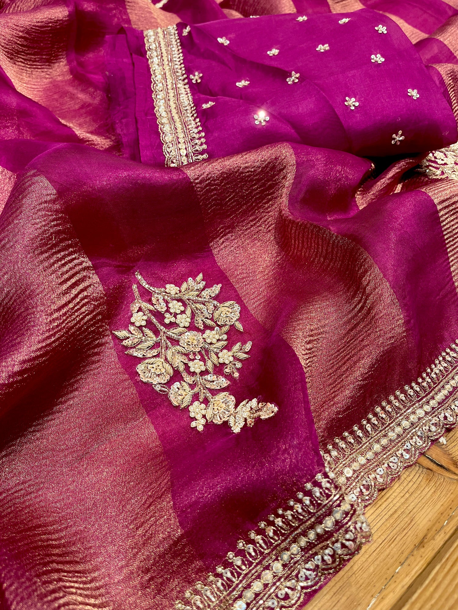 Embroidered saree