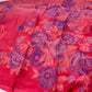 (DELIVERY IN 25 DAYS ) PINK COLOUR PURE CHIFFON PRINTED SAREE