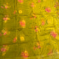 OLIVE COLOUR SHADED SEMI CHIFFON FLORAL PRINTED SAREE - Kothari Sons