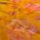 YELLOW COLOUR SHADED SEMI CHIFFON FLORAL PRINTED SAREE