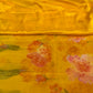 YELLOW COLOUR SHADED SEMI CHIFFON FLORAL PRINTED SAREE