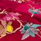 HOT PINK COLOUR PURE PLATINUM HAND EMBROIDERED CHIFFON SAREE EMBELLISHED WITH ZARI & RESHAM WORK ( DELIVERY IN 25-30 DAYS ) - Kothari Sons