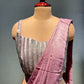 MAUVE COLOUR SHIMMER READYMADE SAREE WITH EMBROIDERED BLOUSE EMBELLISHED WITH CUTDANA WORK