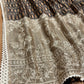 BROWN COLOUR COTTON CHANDERI EMB